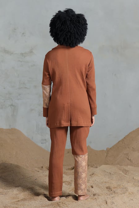 Coeur Brown Designer Blazer & Pant Set 