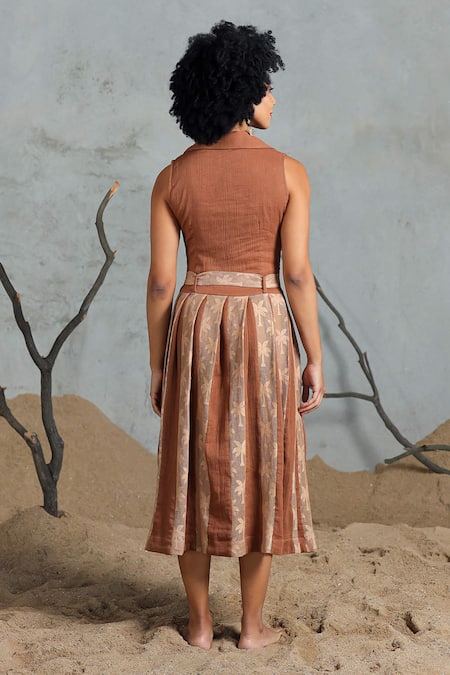 Coeur Brown Organic Cotton Midi Dress 