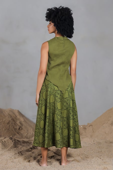 Coeur Green Knitted Midi Dress 