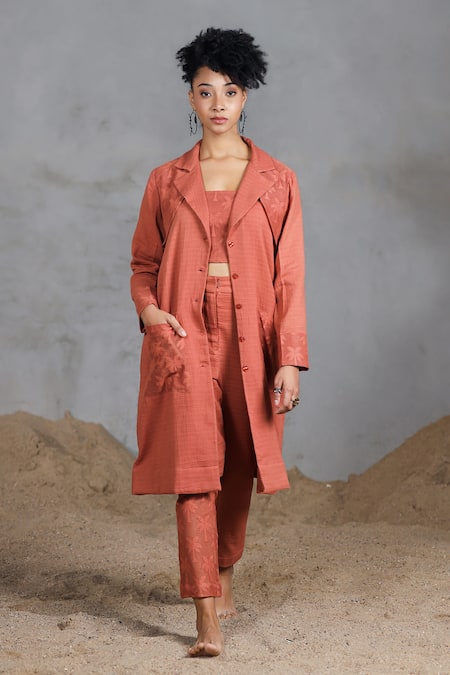 Coeur Organic Cotton Orange Pant Set 