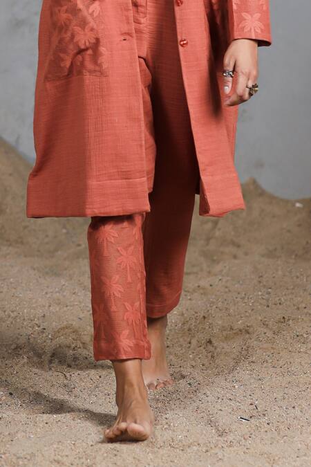 Buy_Coeur_Orange Cotton Organic Pant Set 