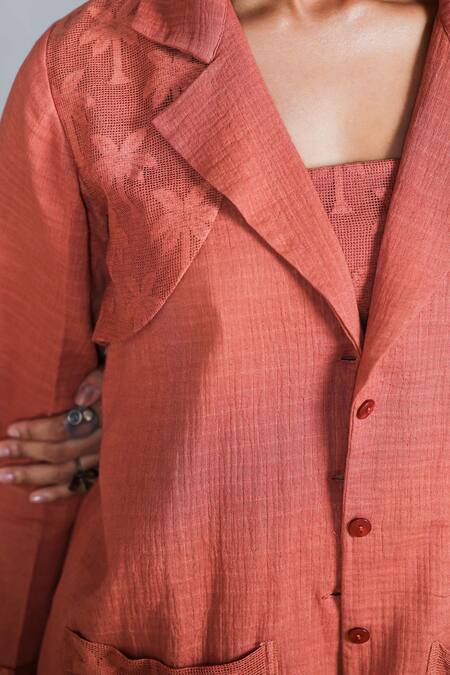 Shop_Coeur_Orange Cotton Organic Pant Set 