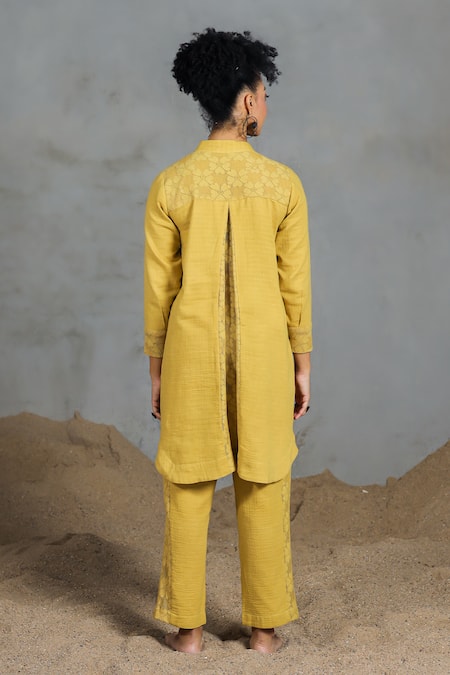 Coeur Yellow Organic Cotton Kurta Set 