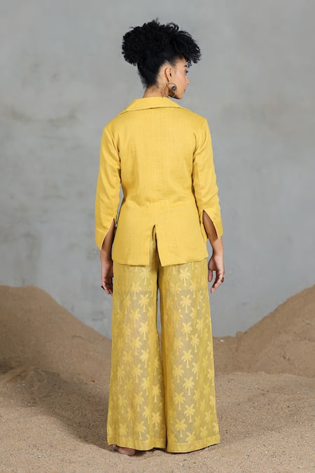 Coeur Yellow Organic Cotton Pant Set 