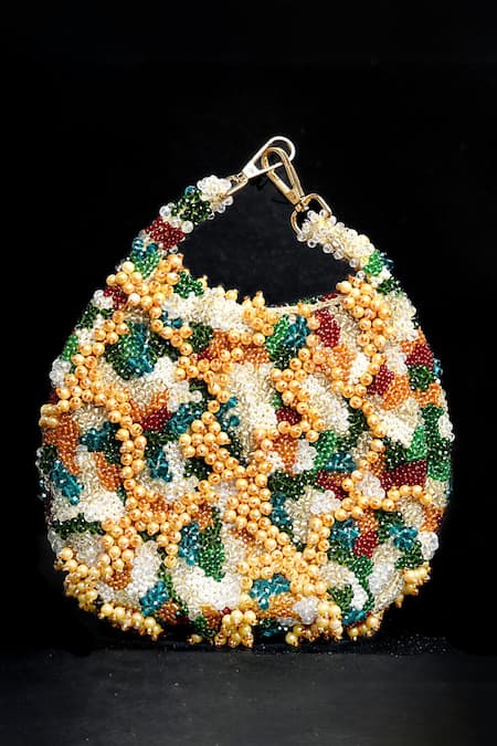 ClutcH'D Multicoloured Beaded Handbag 