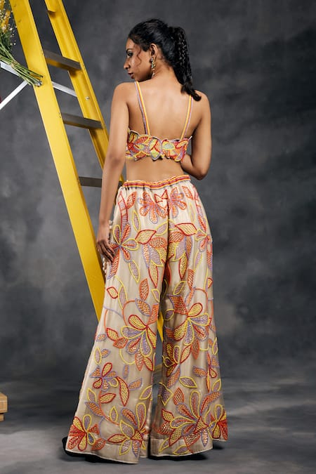 Vandana Sethi Multi-Color Embroidered Sharara Set 