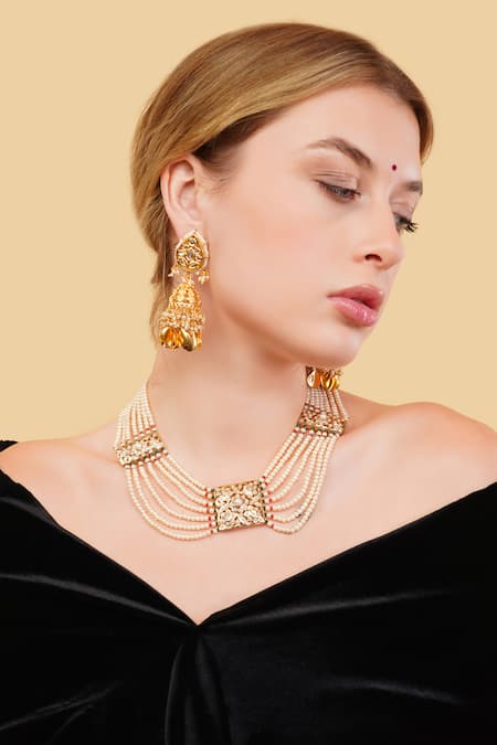 Dugran By Dugristyle Sabzratna Gold-Plated Necklace 
