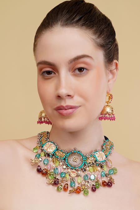 Dugran By Dugristyle Gold-Plated Designer Choker Necklace 
