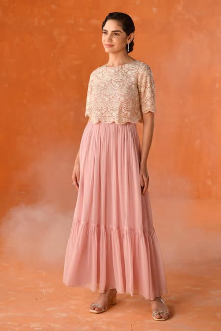 Summer by Priyanka Gupta Chandelier Dress with Overlay Top 