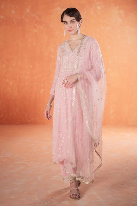 Summer by Priyanka Gupta Mirella Pink Kurta Set 