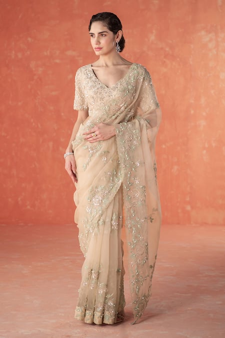 Summer by Priyanka Gupta Wild Rose Dori Saree Set 