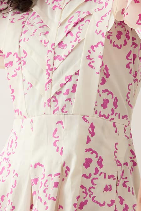 Son Of A Noble Snob Off White Cotton Satin Round Neck Ronita Floral Midi Dress at Aza Fashions Son Of A Noble Snob_Off White Cotton Satin Round Neck Ronita Floral Midi Dress _at_Aza_Fashions