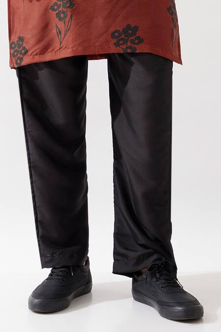 Buy Son Of A Noble Snob Maroon Silk Embroidery Printed Kurta Set Online at Aza Fashions Buy_Son Of A Noble Snob_Maroon Silk Embroidery Printed Kurta Set _Online_at_Aza_Fashions