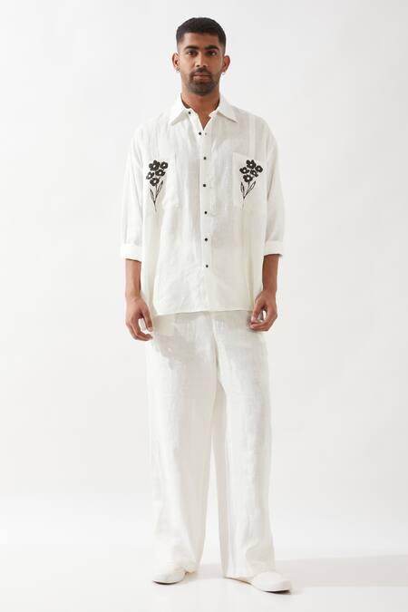 Shop_Son Of A Noble Snob_White Linen Alfred Farm Shirt 