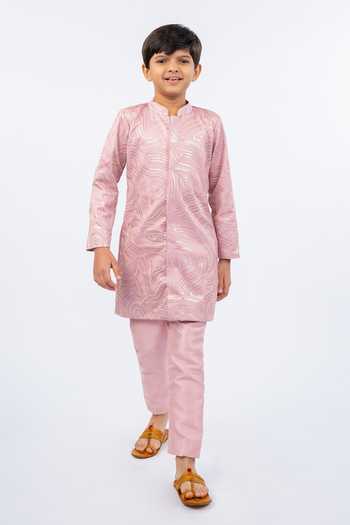 Buy_JILMIL DREAMWEAR_Pink Petal Kurta Set _Online_at_Aza_Fashions