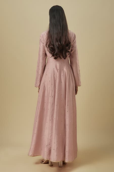 Payal Singhal Embroidered Onion Pink Anarkali Set 