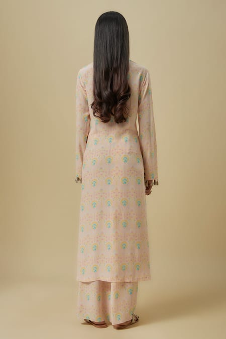 Payal Singhal Stone Pink Floral Print Kurta Set 
