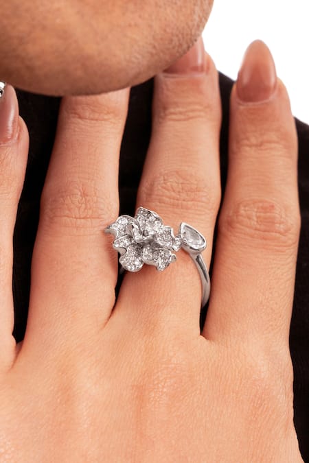 Opalina Soulful Jewellery Emoro Semi Precious Diamond Ring 