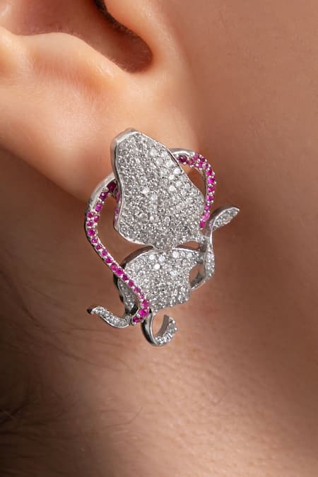 Opalina Soulful Jewellery Princess Butterfly Stud Earrings 