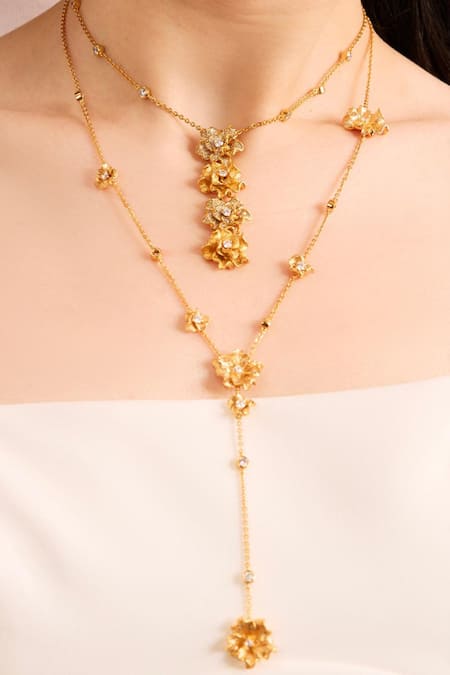 Opalina Soulful Jewellery Blossara Gold Plated Necklace 