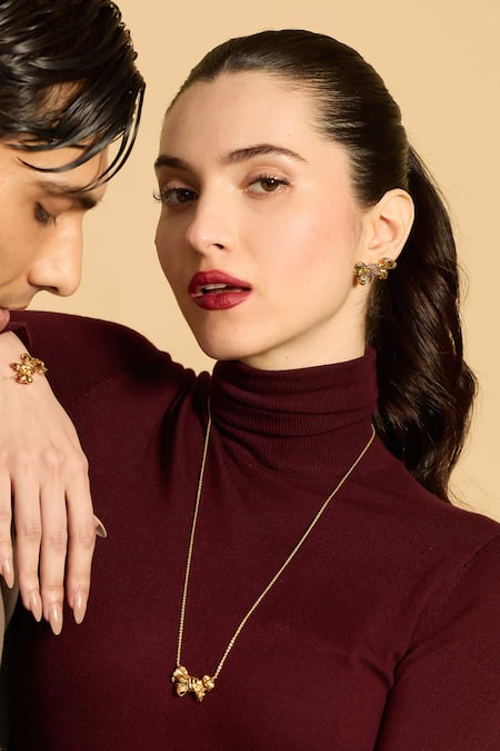 Opalina Soulful Jewellery Lifelong Bow Pendant Necklace 