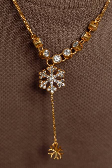 Opalina Soulful Jewellery_Gold Plated Petalia Pendant Necklace _Online_at_Aza_Fashions