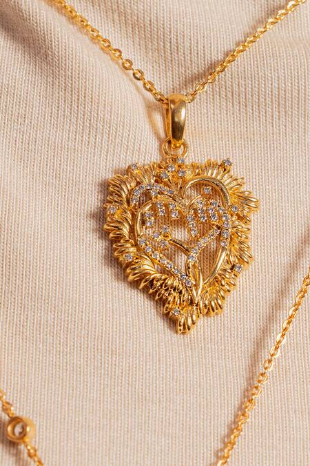 Opalina Soulful Jewellery Double Entwined Heart Pendant Necklace 