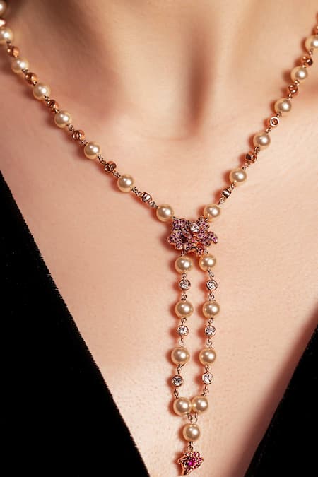 Opalina Soulful Jewellery Amor Rose Gold Plated Necklace 