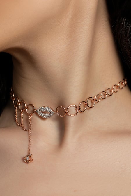 Opalina Soulful Jewellery Lipella Choker with Semi Precious Diamonds 