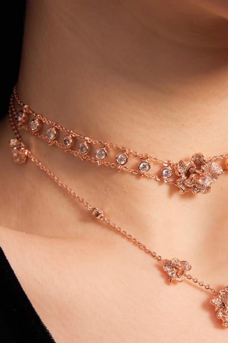 Opalina Soulful Jewellery Rose Gold Rosabelle Choker Necklace Online at Aza Fashions Opalina Soulful Jewellery_Rose Gold Rosabelle Choker Necklace _Online_at_Aza_Fashions