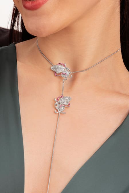Opalina Soulful Jewellery Princess Butterfly Choker Necklace 