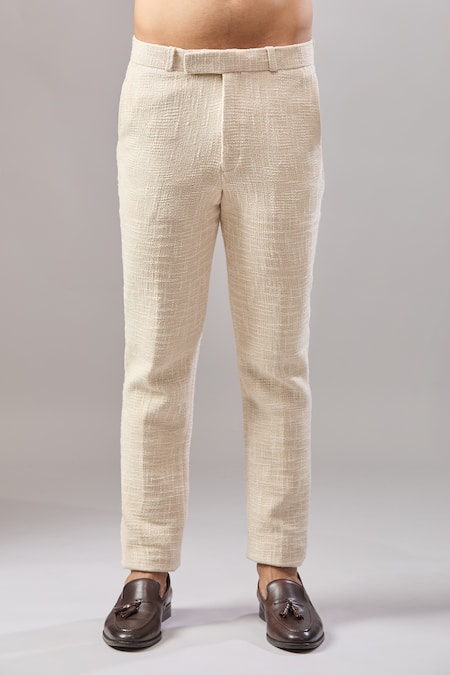 Aariyana Couture_Multi Color Jersey Embroidery Floral Longline Bandhgala Set _Online_at_Aza_Fashions