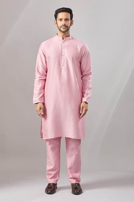 Aariyana Couture_Pink Georgette Embroidery Sequin Bundi And Kurta Set _Online_at_Aza_Fashions