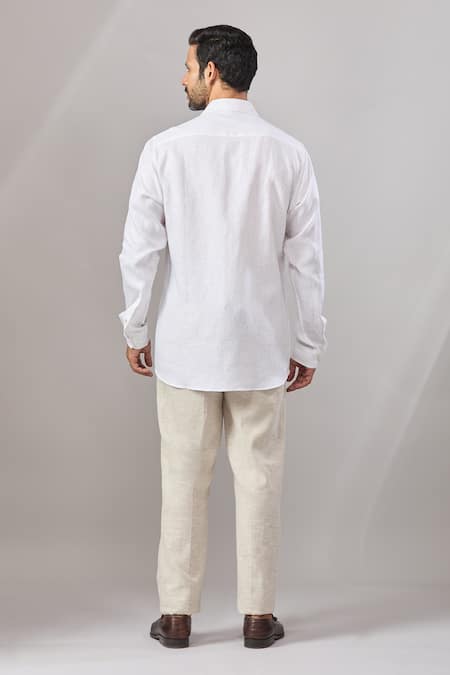 Aariyana Couture Deer Placement Embroidered Casual Shirt 