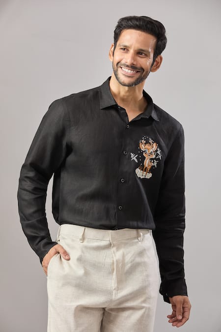 Aariyana Couture Placement Embroidered Casual Shirt 