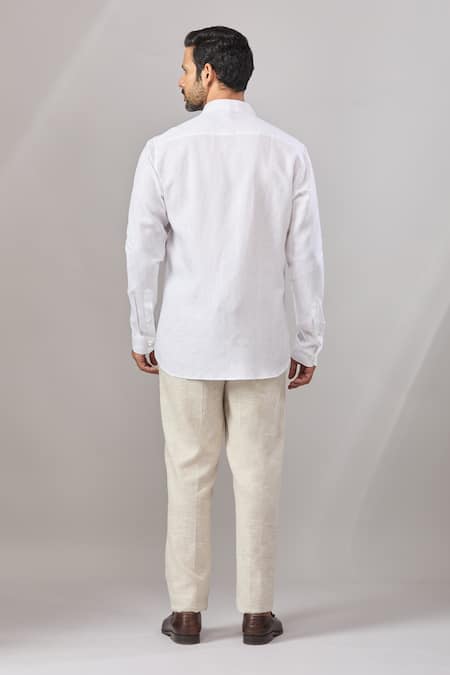 Aariyana Couture Tortoise Placement Embroidered Casual Shirt 