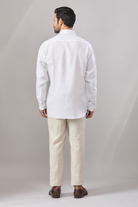 Aariyana Couture Lobster Placement Embroidered Casual Shirt 