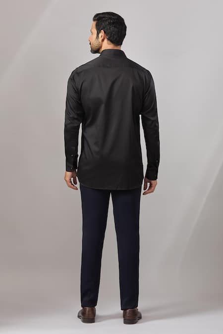 Aariyana Couture Eagle Placement Embroidered Casual Shirt 