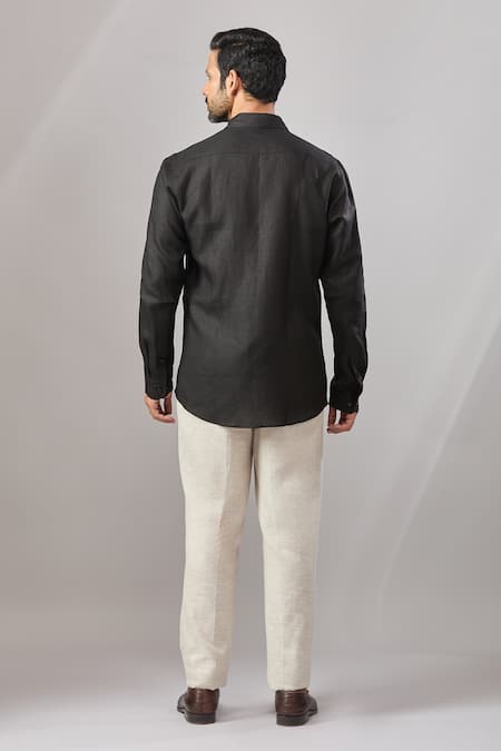 Aariyana Couture Dori Placement Embroidered Casual Shirt 