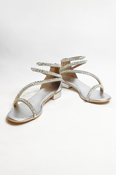 The Alter Serena Silver Embellished Heels