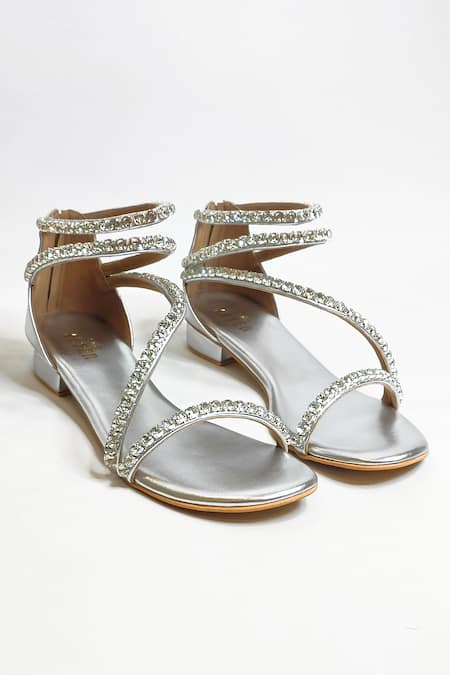 The Alter Serena Silver Embellished Heels