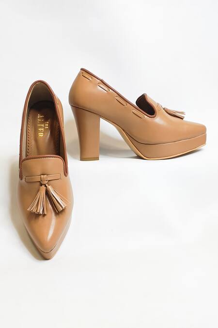 Buy The Alter Beige Tassels Vanessa Oxfords Buy_The Alter_Beige Tassels Vanessa Oxfords