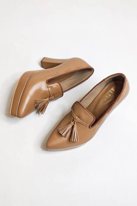 Shop The Alter Beige Tassels Vanessa Oxfords Shop_The Alter_Beige Tassels Vanessa Oxfords