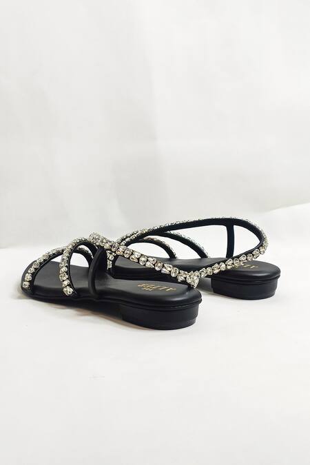 Buy_The Alter_Black Kiara Embellished Flats 