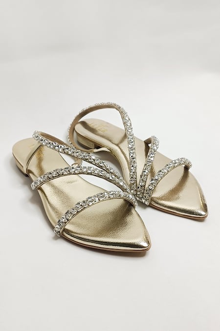 Shop_The Alter_Gold Kiara Embellished Flats 