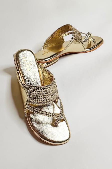 The Alter Gold Braided Flats 