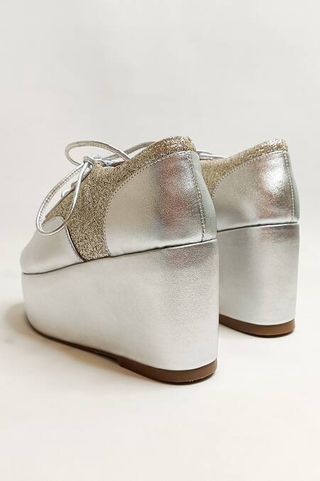 Shop_The Alter_Silver Shimmer Platform Sneakers 