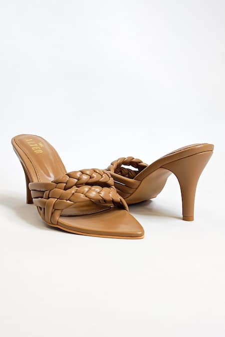 The Alter_Beige Emily Braided Stilettos _at_Aza_Fashions