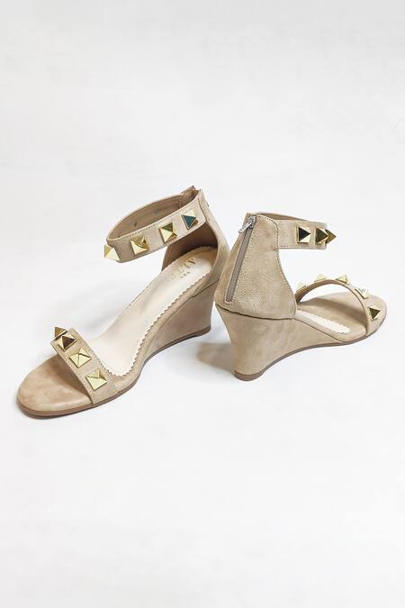 Buy_The Alter_Beige Studs Asher Studded Wedges 