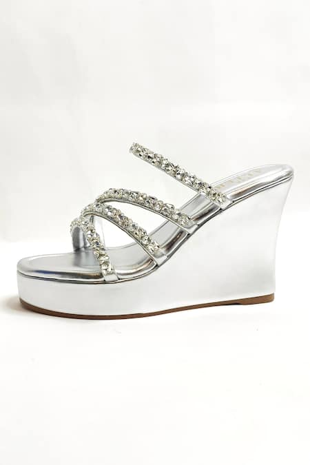 Shop_The Alter_Silver Rhinestones Embellished Wedges 